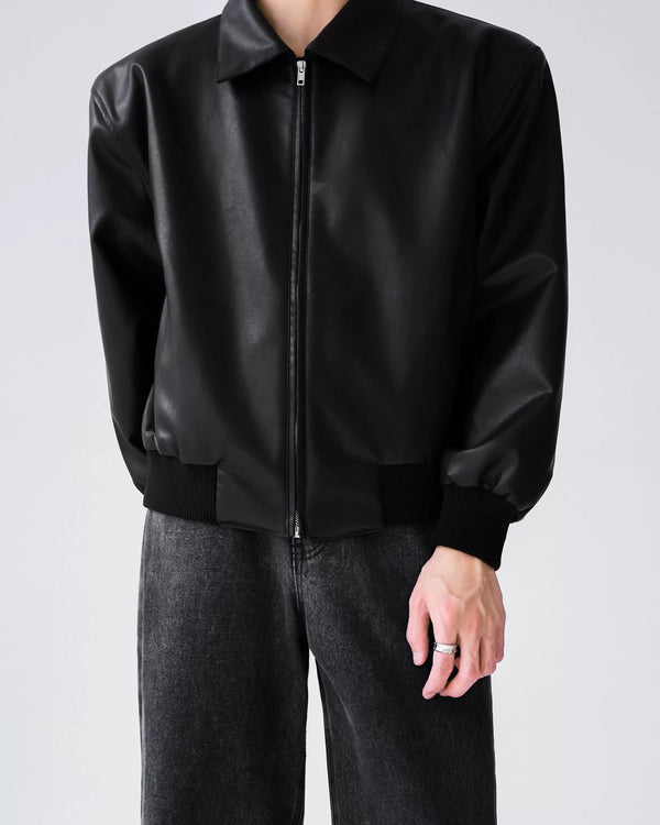BRYNOR Minimalist Leather Jacket product photo