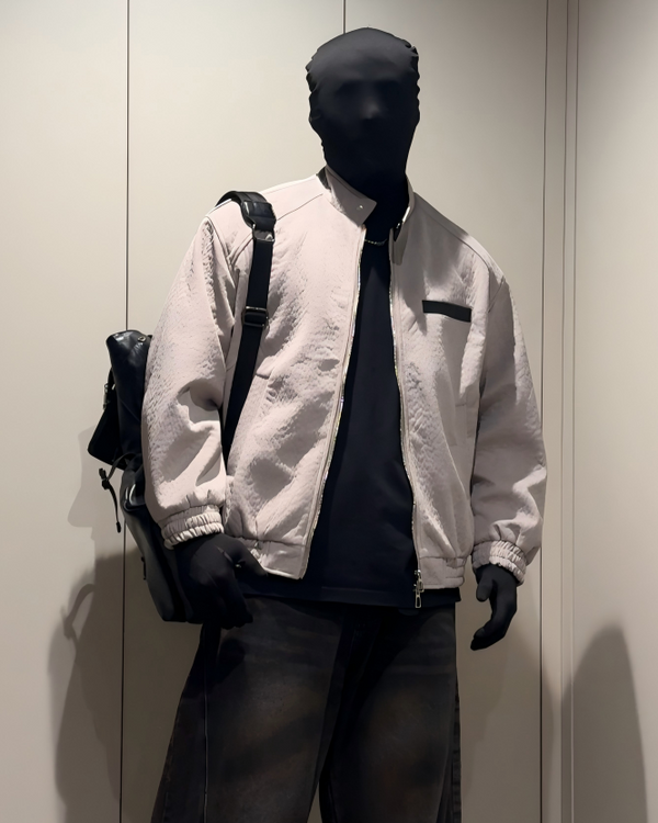 BRYNOR Washed Minimalist Bomber Jacket product photo
