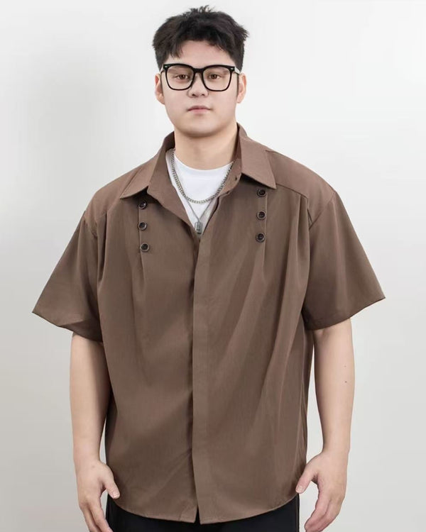 BRYNOR Layered Button T-Shirt product photo