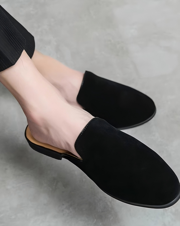 BRYNOR Black Suede Slip-On Shoes footwear product photo