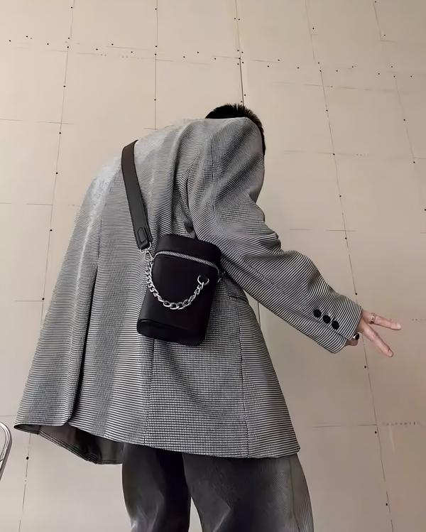 BRYNOR Mini Vertical Crossbody Bag with Chain Detail product photo