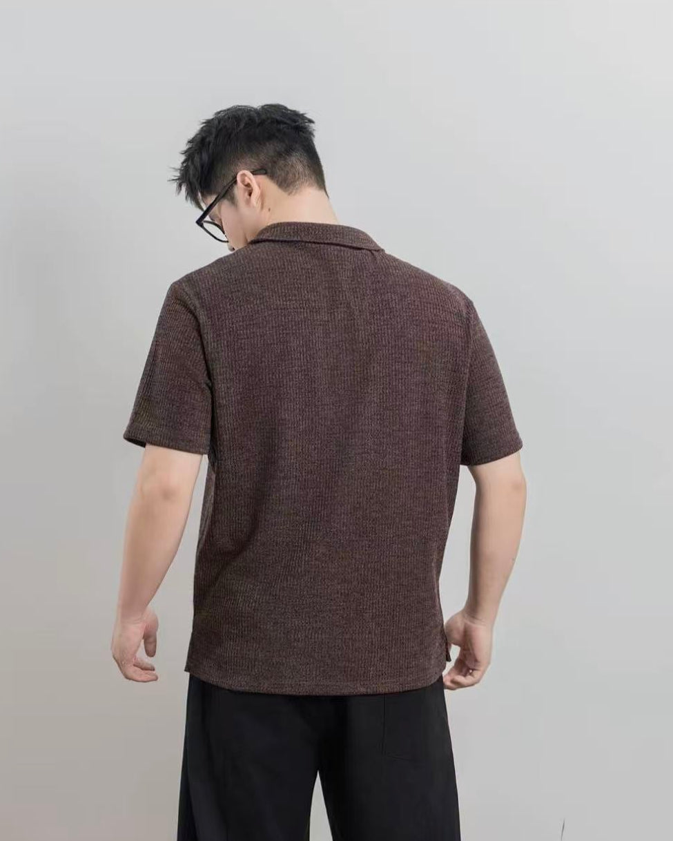 Back view of Relaxed Button-Up Shirt