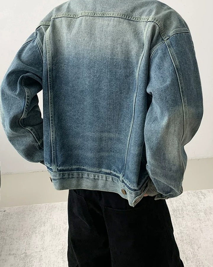 Lifestyle styling view of Vintage Washed Denim Jacket
