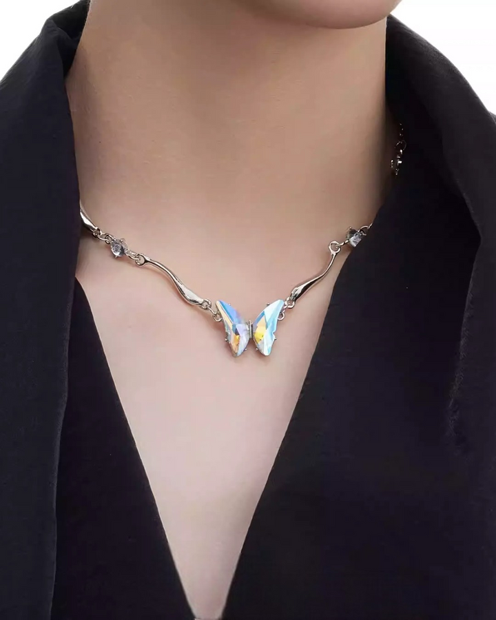 Close-up detail of Multi-style Gothic and Pearl Statement Necklace Set