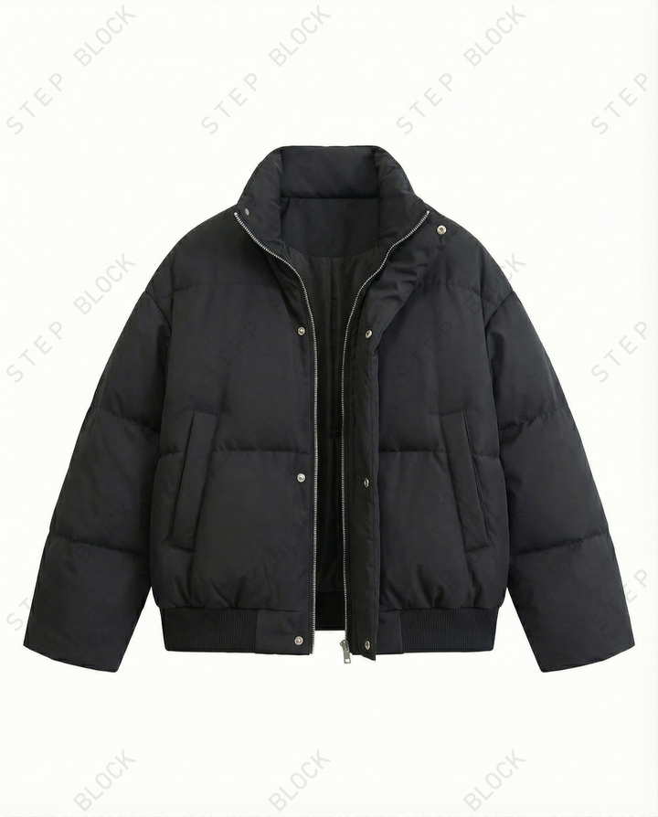 STEP BLOCK ST030 Oversized Stand Collar Puffer Jacket