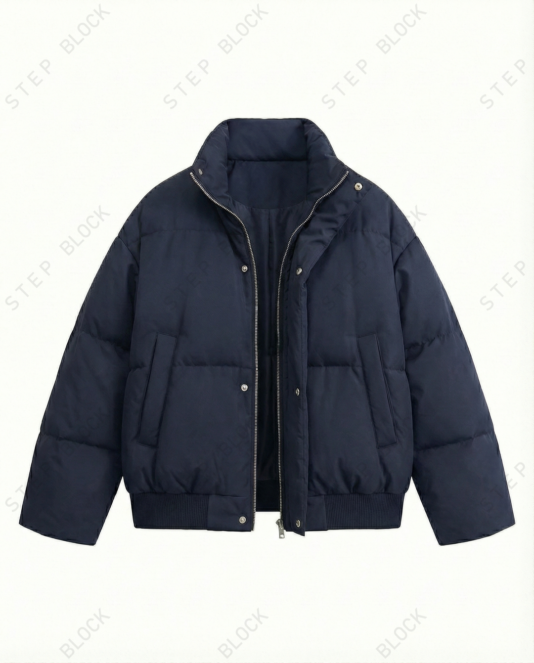STEP BLOCK ST030 Oversized Stand Collar Puffer Jacket