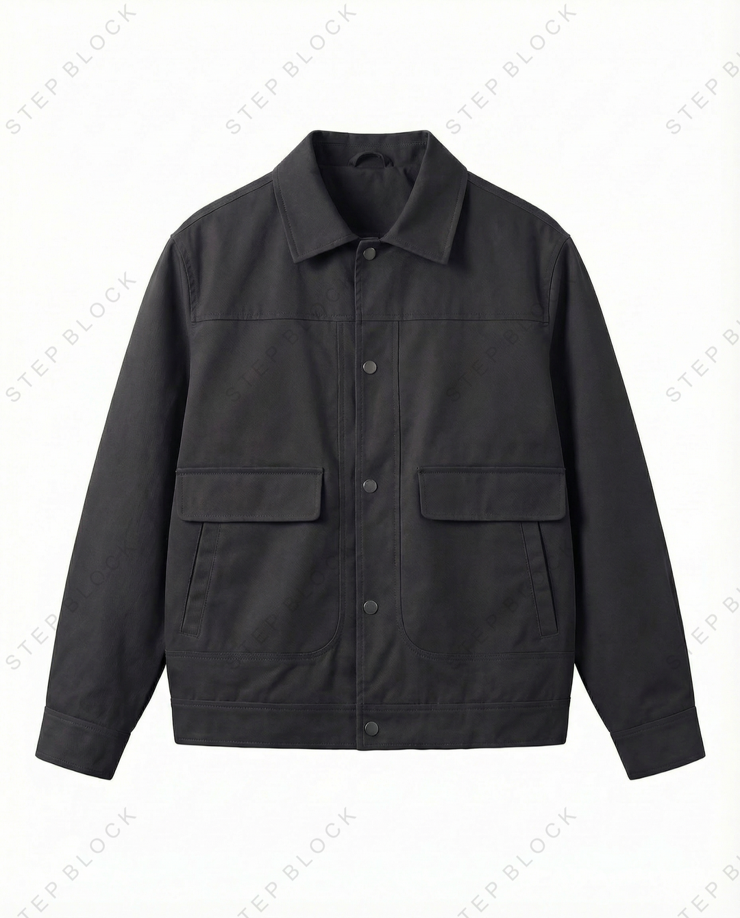 STEP BLOCK ST017 Workwear Utility Pocket Collared Jacket