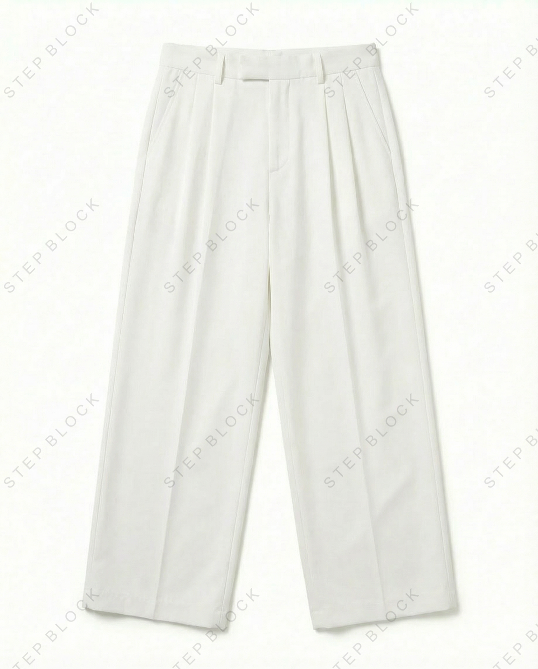 STEP BLOCK MT024 Minimalist Wide-Leg Casual Pants