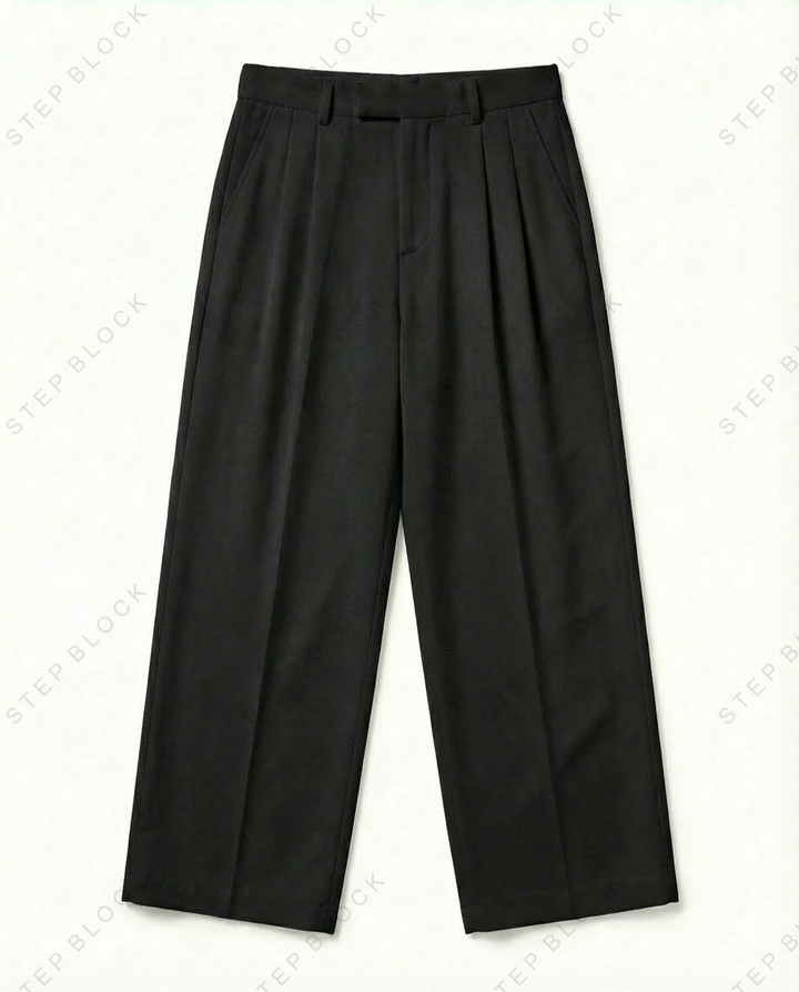 STEP BLOCK MT024 Minimalist Wide-Leg Casual Pants