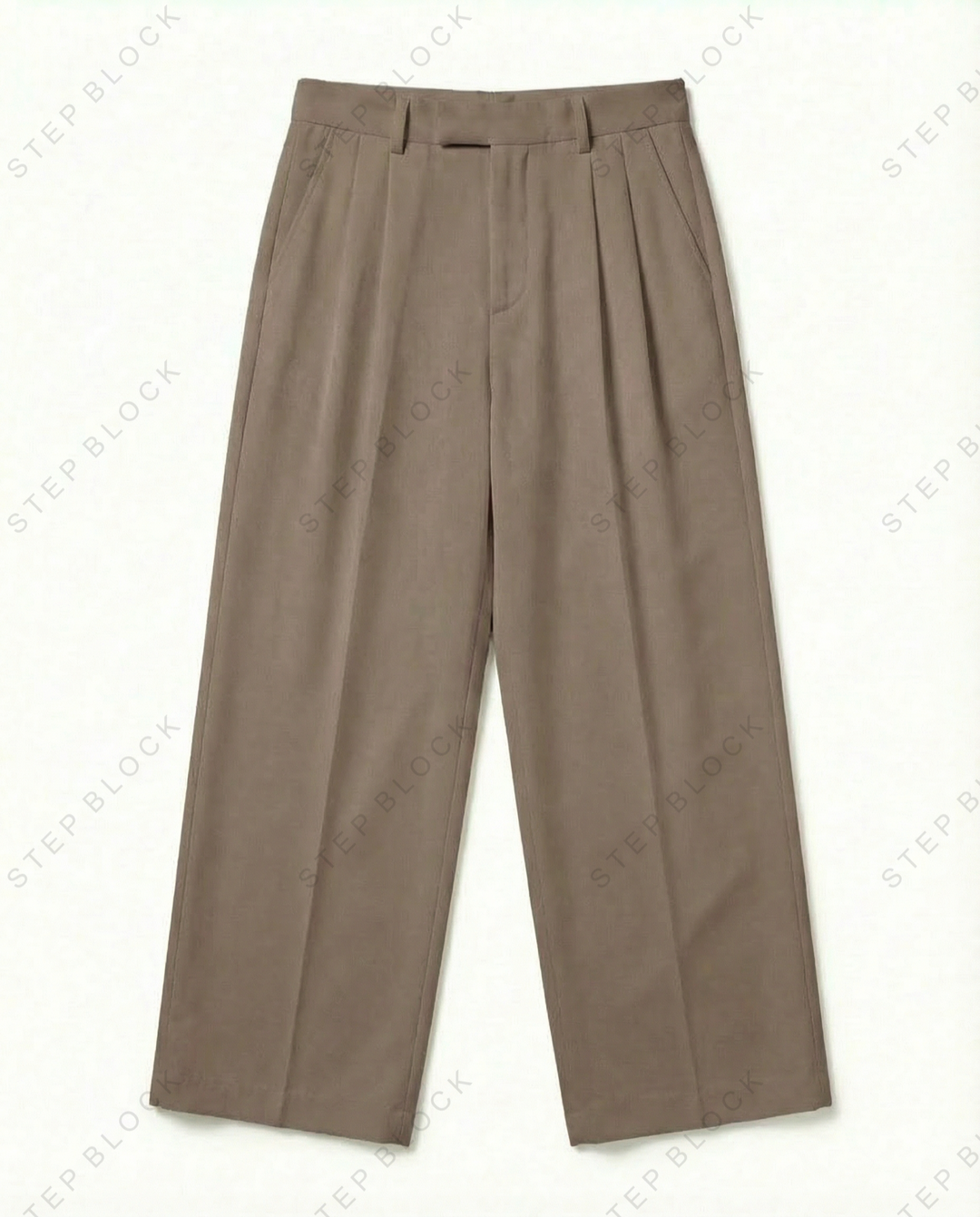 STEP BLOCK MT024 Minimalist Wide-Leg Casual Pants