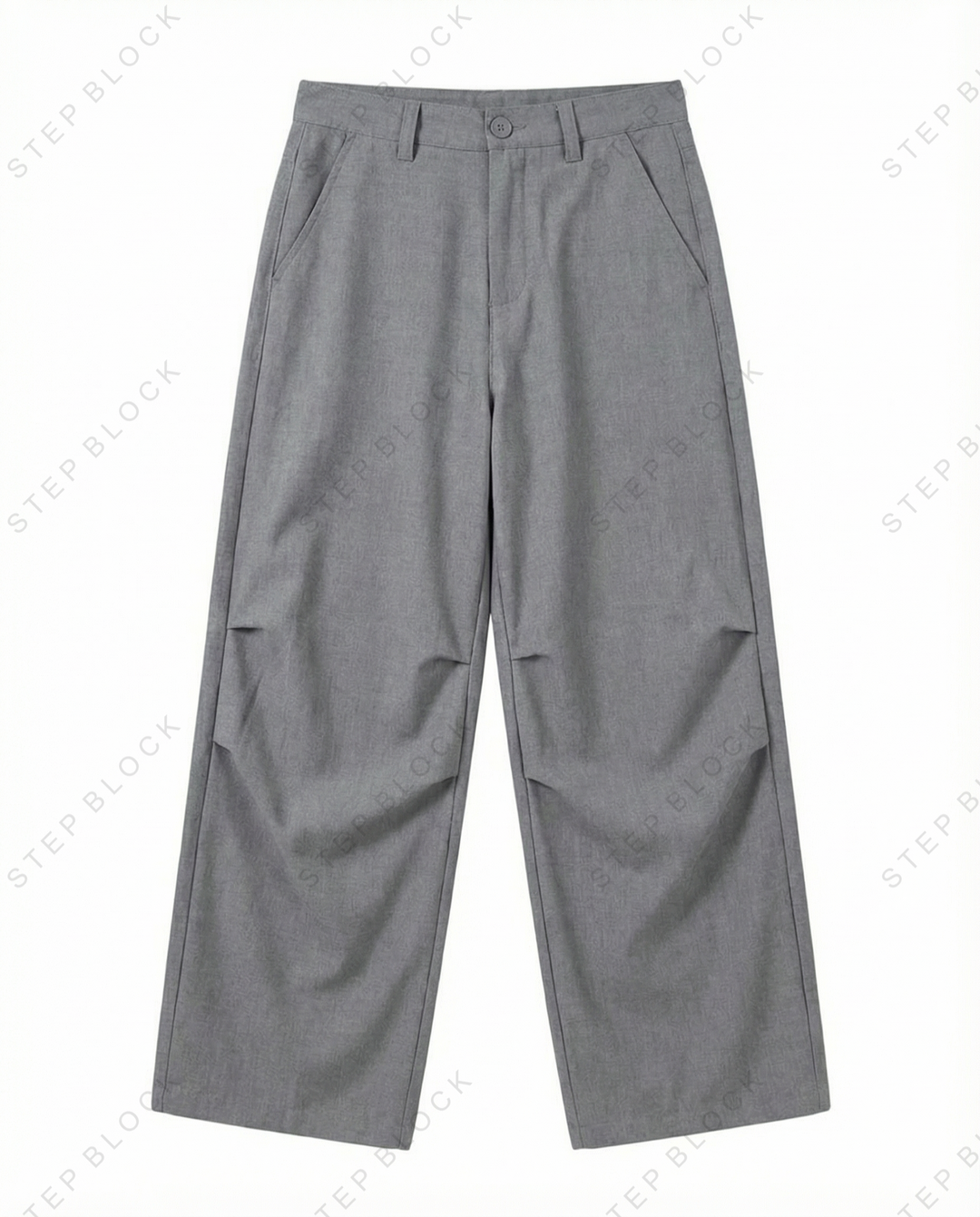 STEP BLOCK MT031 minimalist wide-leg drape casual trousers pants