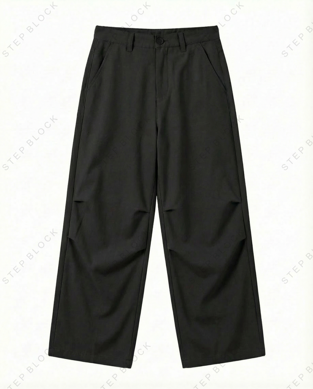 STEP BLOCK MT031 minimalist wide-leg drape casual trousers pants