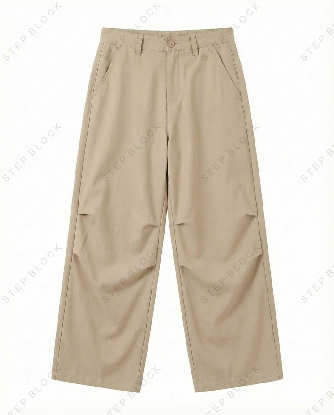 STEP BLOCK MT031 minimalist wide-leg drape casual trousers pants