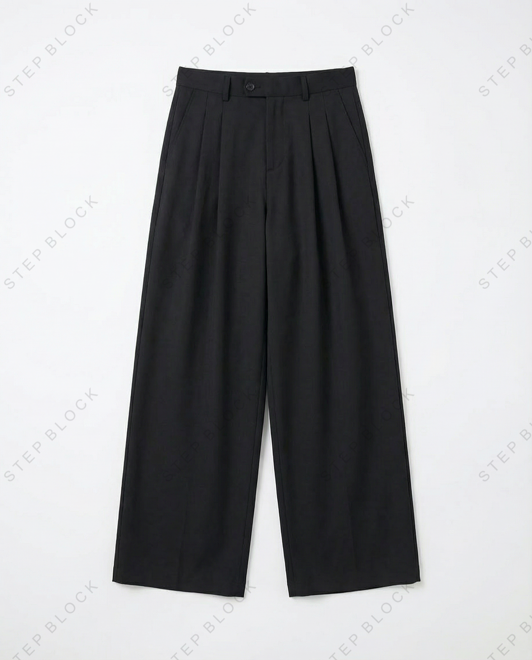 STEP BLOCK MT054 minimalist wide-leg drape casual dress pants