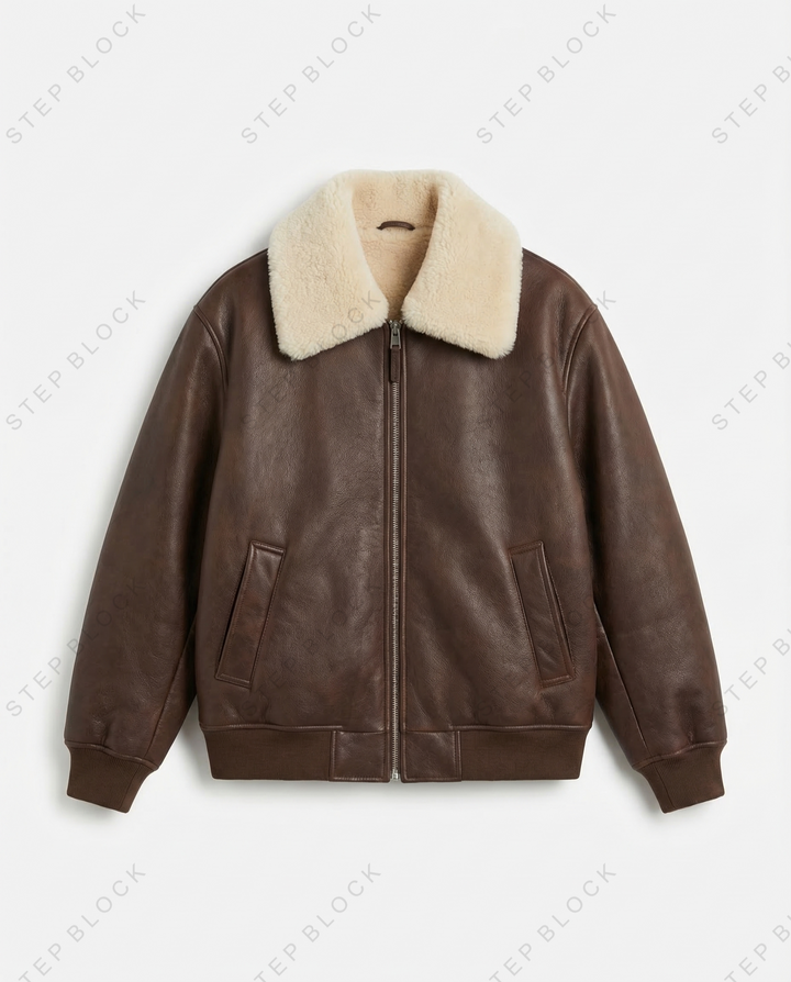STEP BLOCK ST1003 warm winter leather jacket for men&