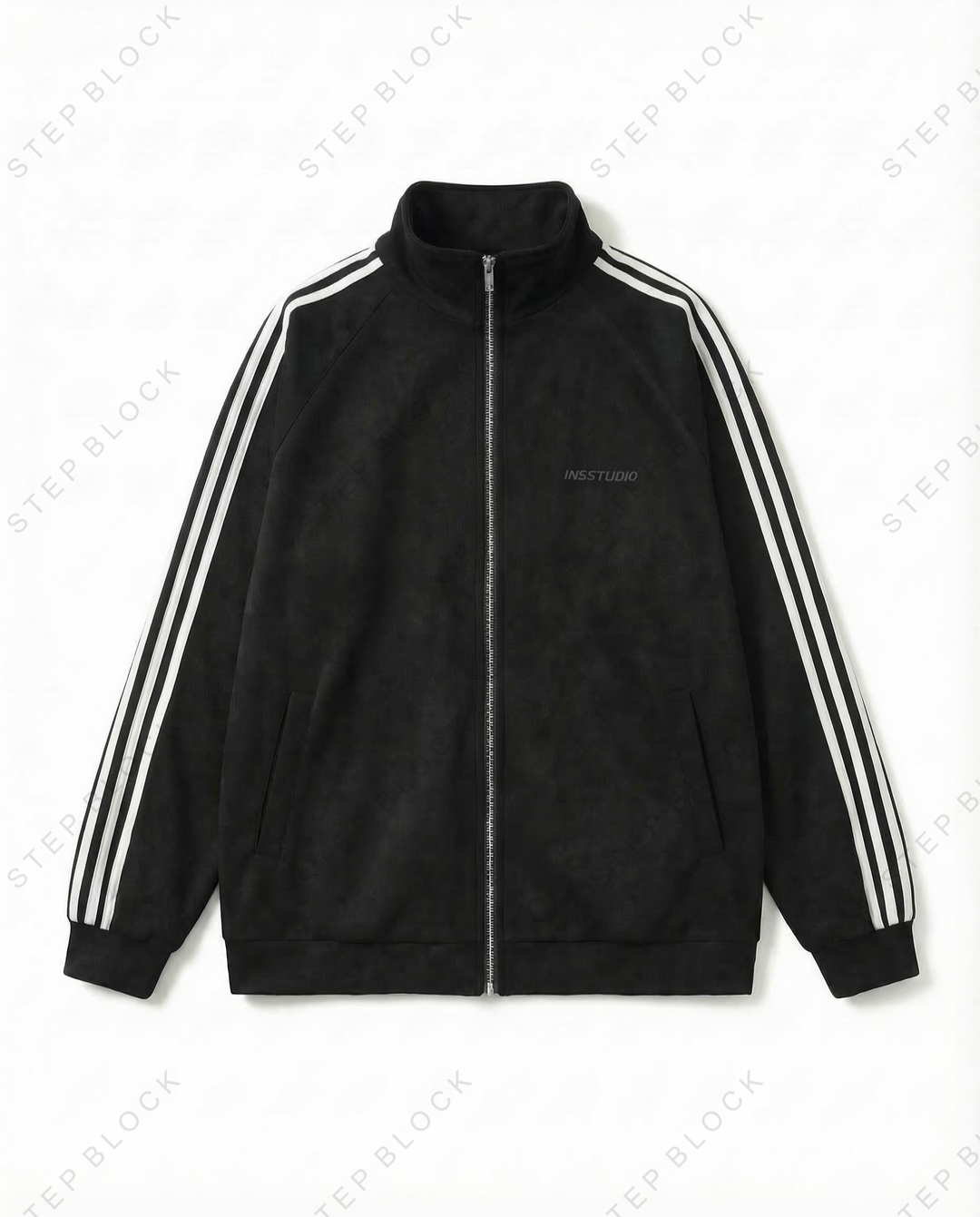 STEP BLOCK ST1004 Striped Sleeve Track Jacket