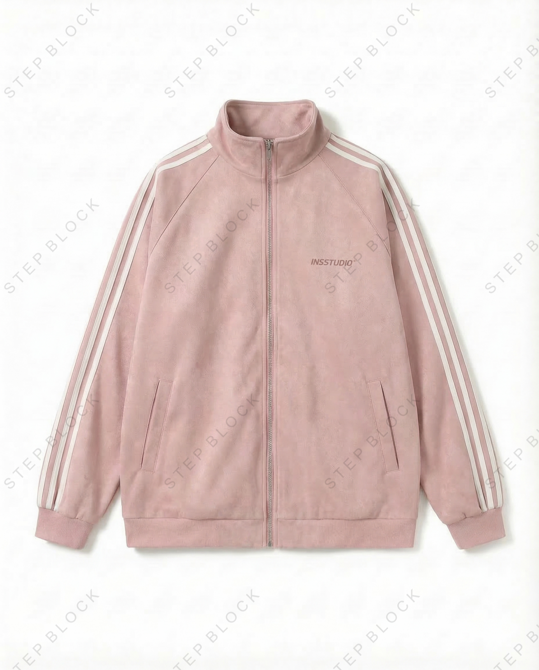 STEP BLOCK ST1004 Striped Sleeve Track Jacket