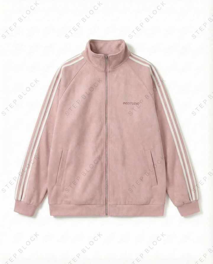 STEP BLOCK ST1004 Striped Sleeve Track Jacket