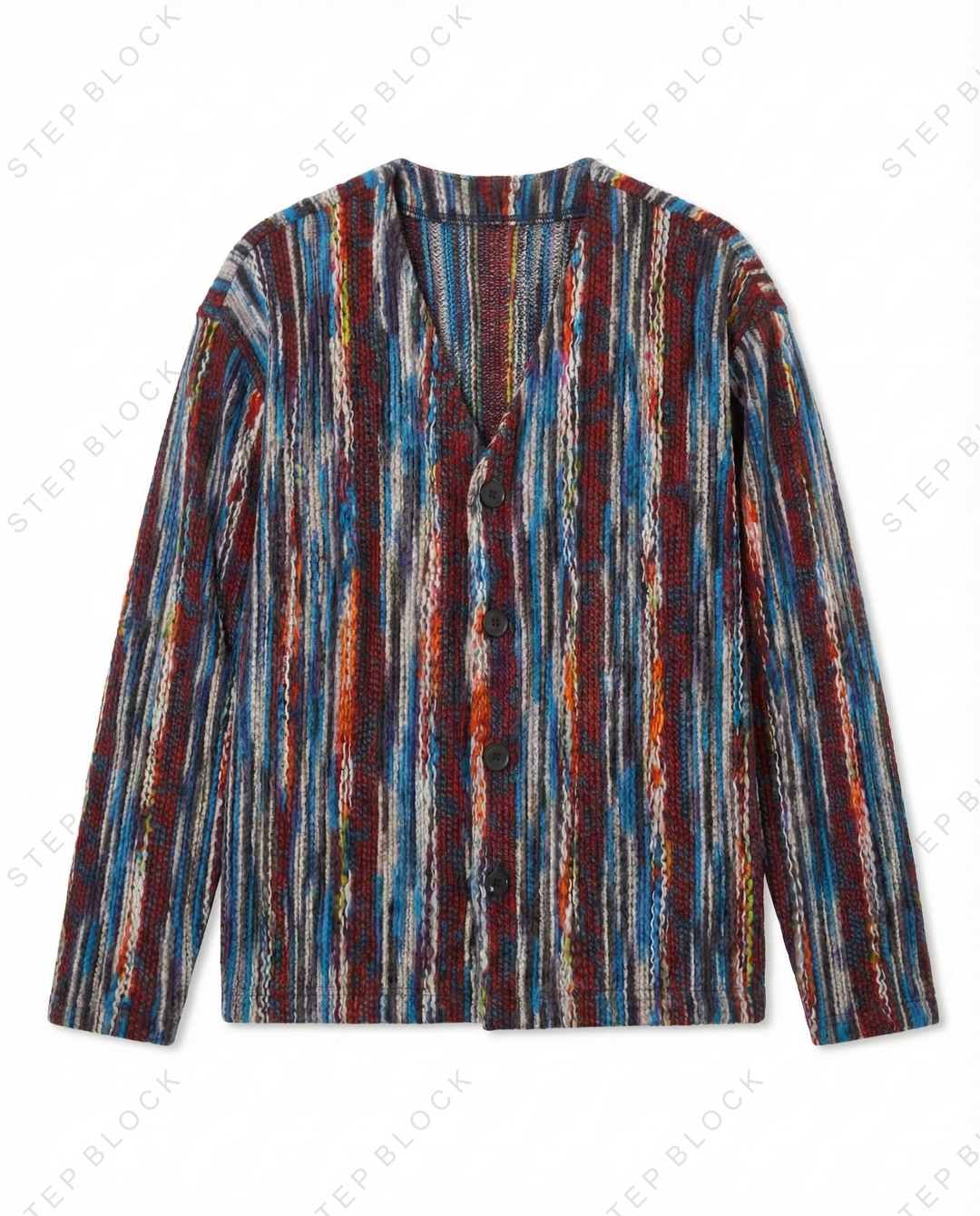 STEP BLOCK MT552 Abstract Textured Open Shirt