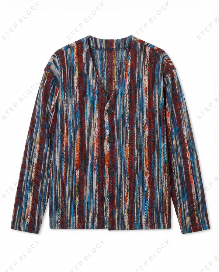 STEP BLOCK MT552 Abstract Textured Open Shirt