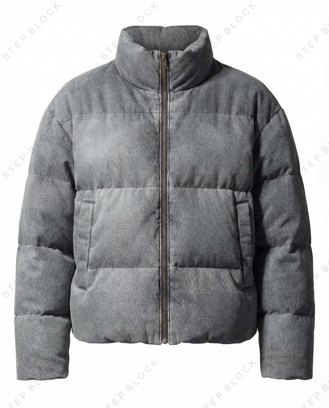 Minimalist puffer jacket for men, STEP BLOCK ST1002 winter outerwear