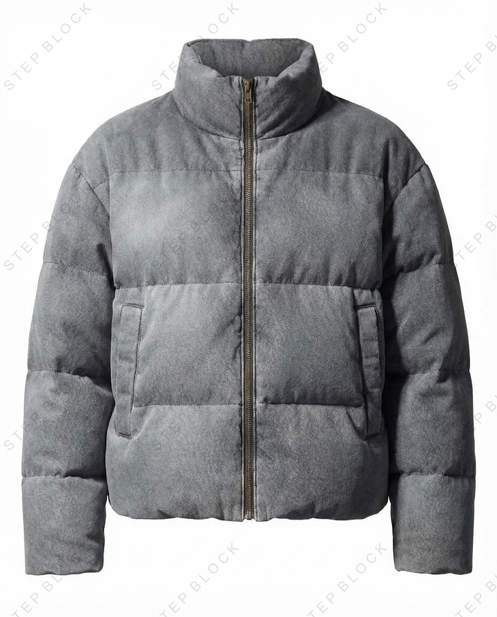 Minimalist puffer jacket for men, STEP BLOCK ST1002 winter outerwear