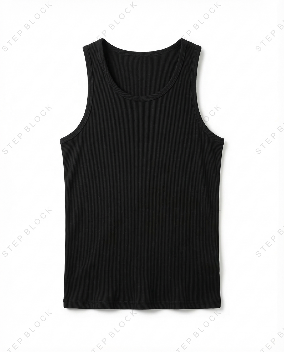 STEP BLOCK MT548 Ribbed Knit Slim Fit Tank Top