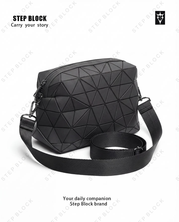 STEP BLOCK Ac084 Geometric Diamond Crossbody Bag