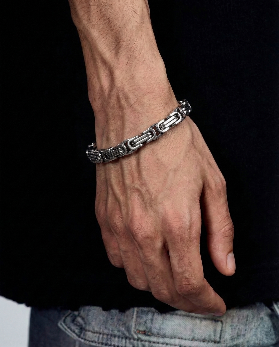 Close-up detail of Chunky Chain Bracelet