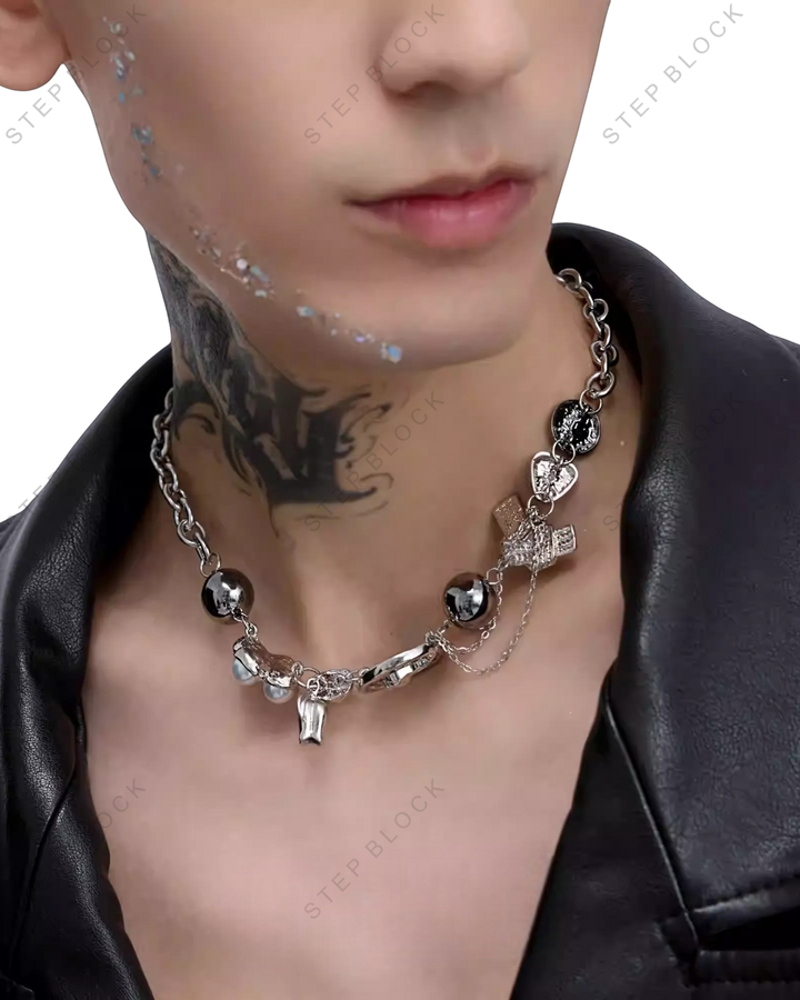 STEP BLOCK AC044 Multi-Style Gothic &amp; Pearl Men&