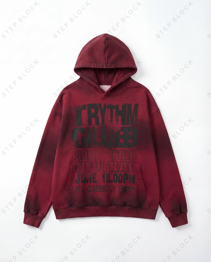 STEP BLOCK ST1001 Graphic Print Oversized Hoodie