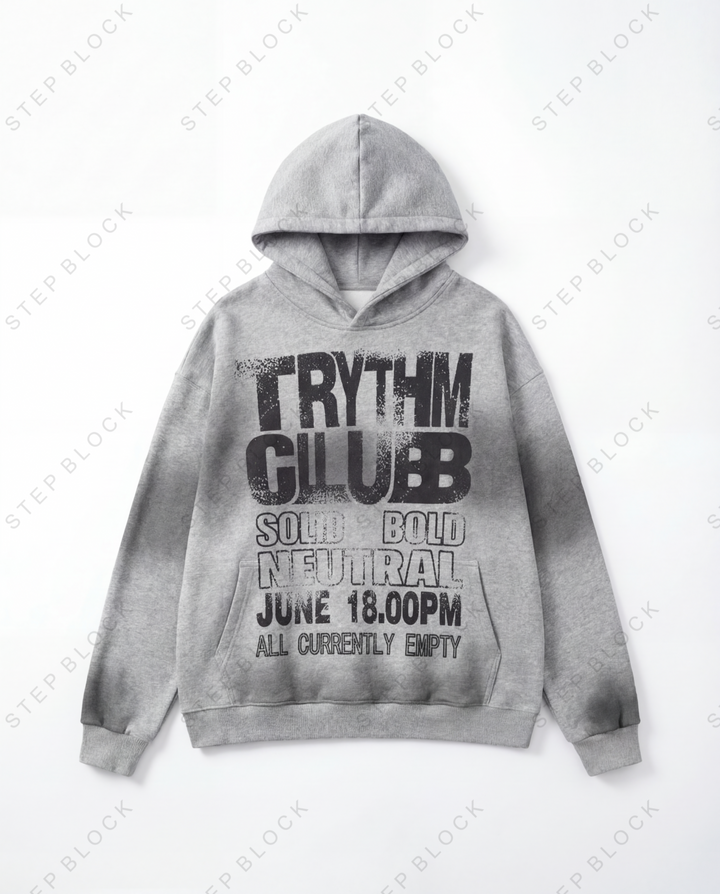 STEP BLOCK ST1001 Graphic Print Oversized Hoodie
