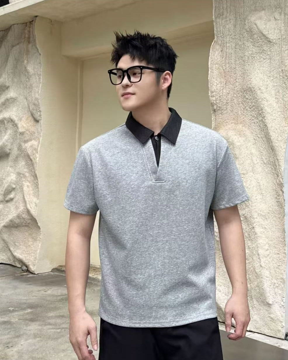 Close-up detail of Minimalist Polo Shirt