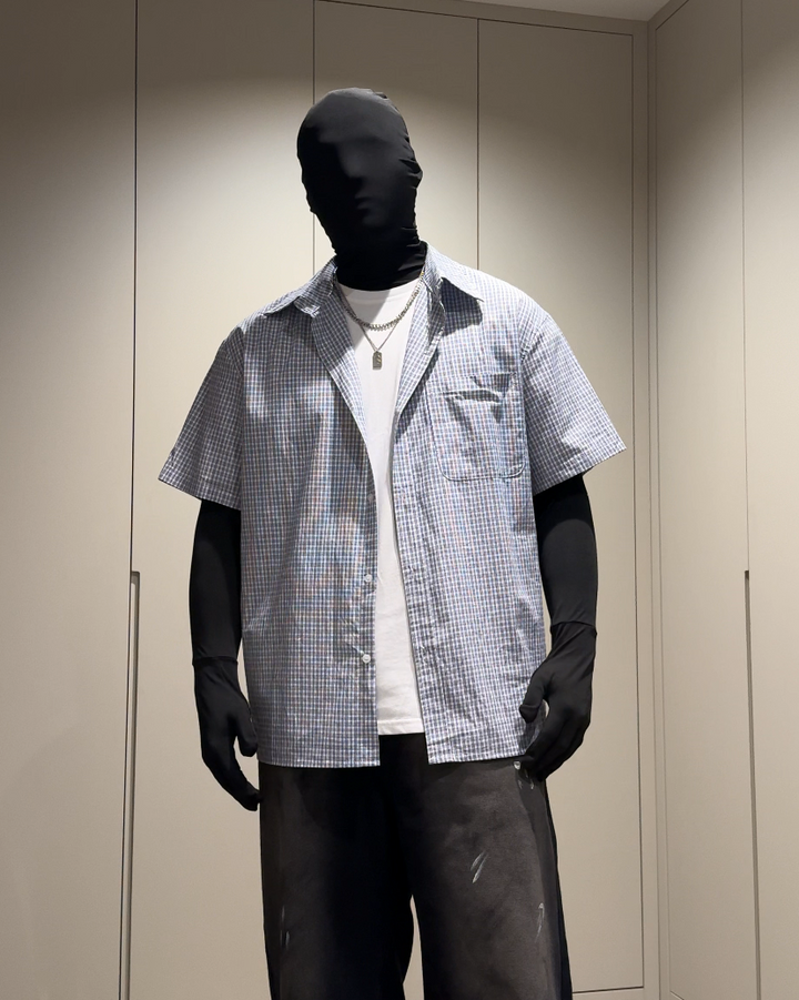 Plaid Button-Up Shirt