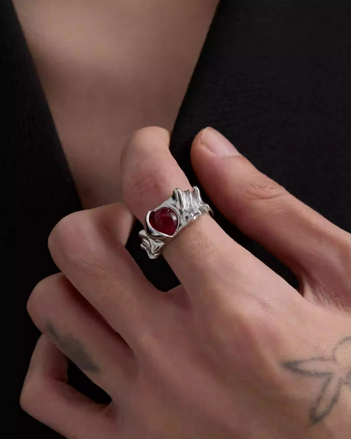 Additional product image of Gothic Statement Silver Plated Ring