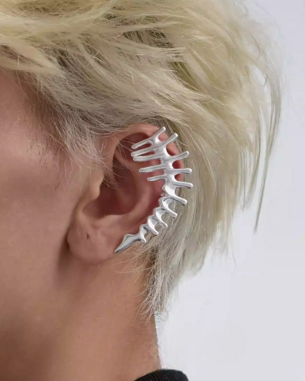 BRYNOR Gothic Spiked and Minimalist Ear Cuff Set product photo