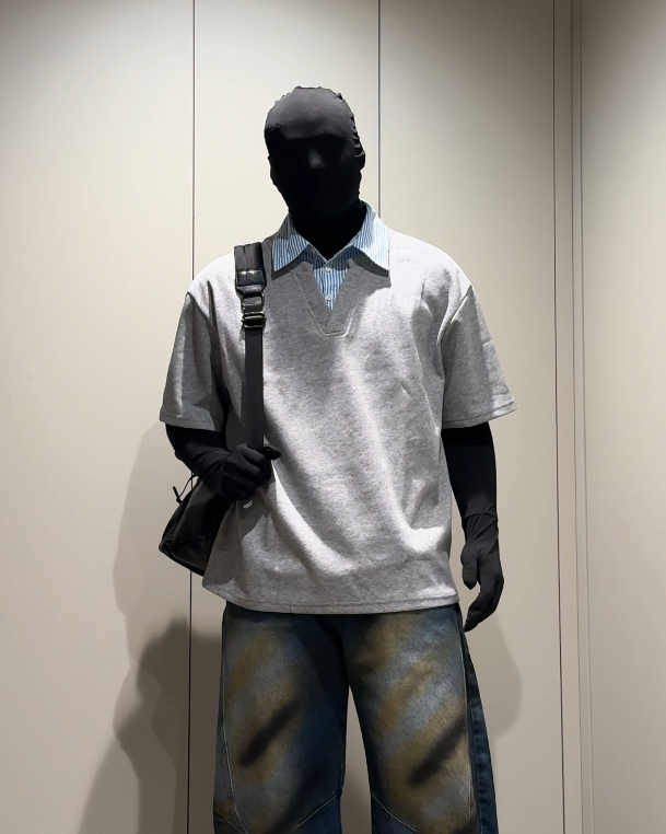 Contrast Collar Polo T-Shirt