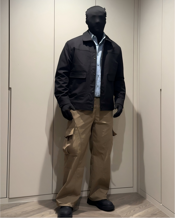 STEP BLOCK ST017 Workwear Utility Pocket Collared Jacket