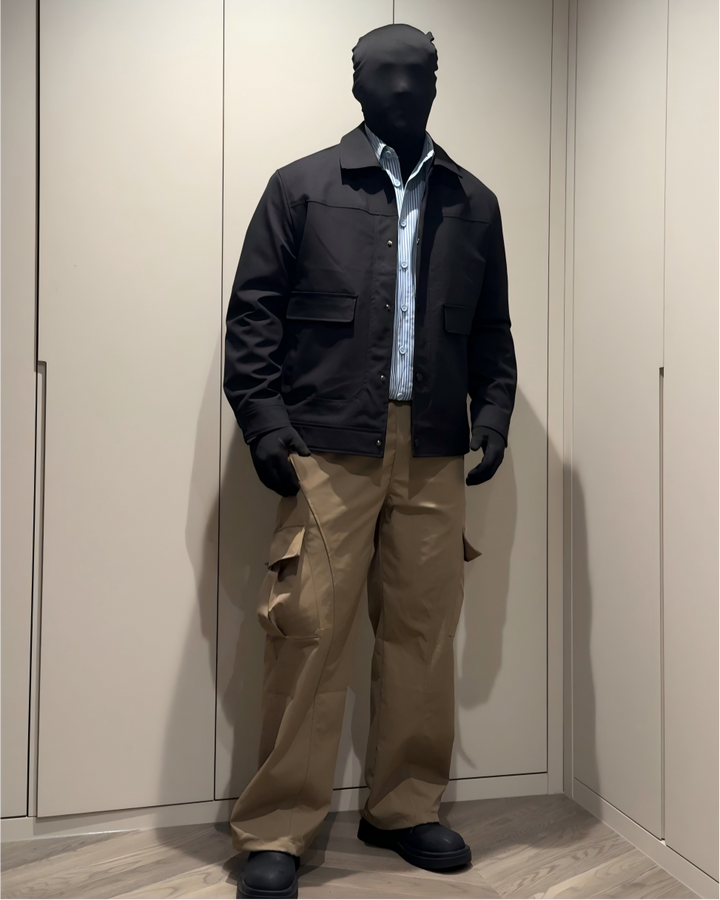 STEP BLOCK ST017 Workwear Utility Pocket Collared Jacket