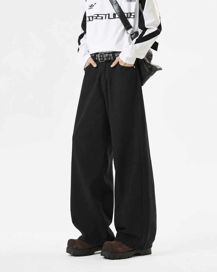Front view of Minimalist Wide Leg Dress Pants