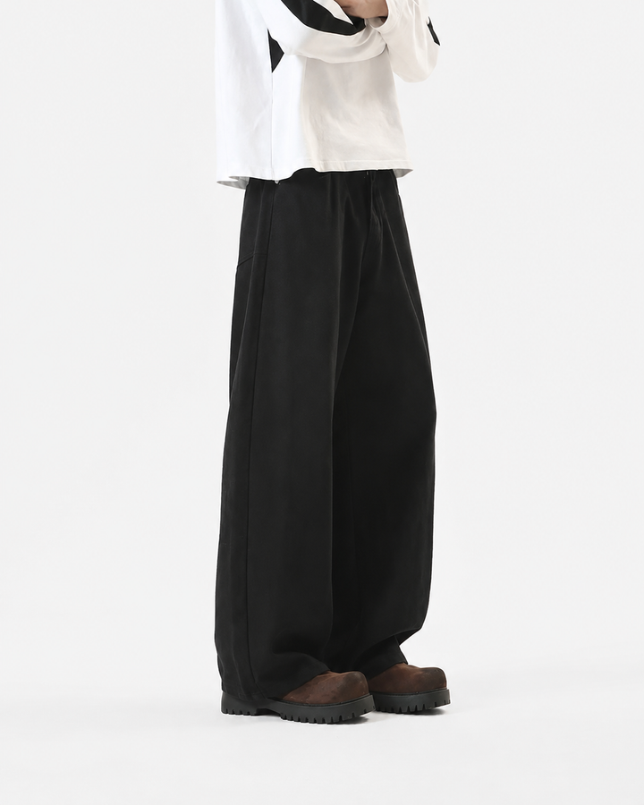 Side view of Minimalist Wide Leg Dress Pants