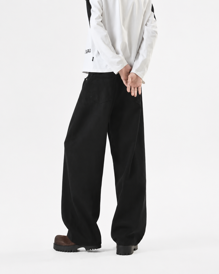Back view of Minimalist Wide Leg Dress Pants