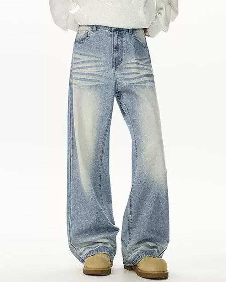 Additional product image of Grey Blue Vintage Baggy Jeans
