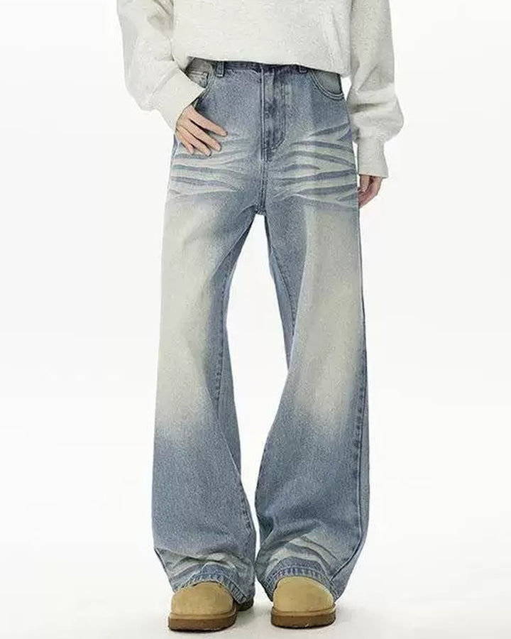 Additional product image of Grey Blue Vintage Baggy Jeans