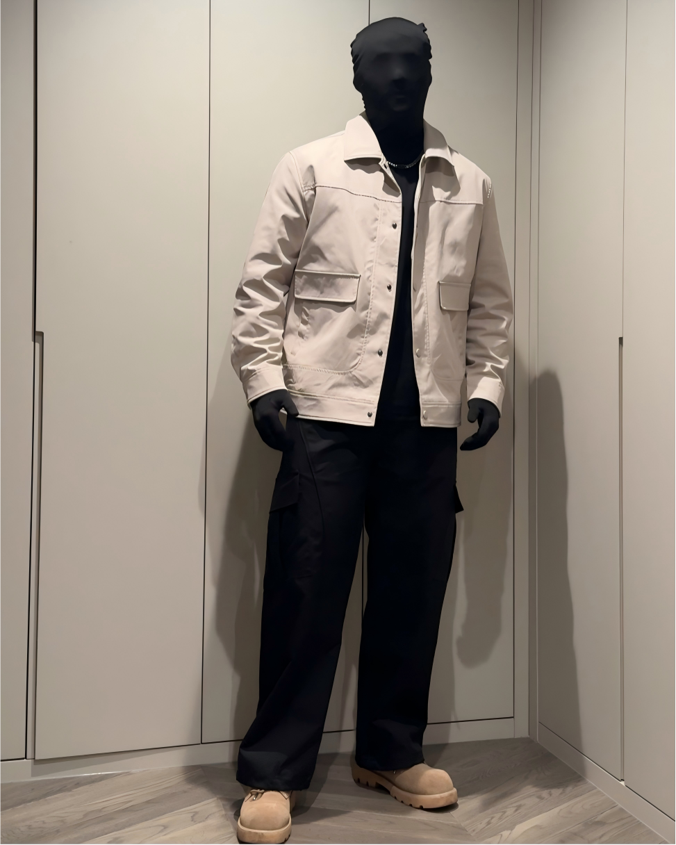STEP BLOCK ST017 Workwear Utility Pocket Collared Jacket