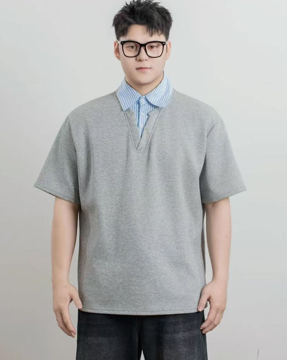 Side view of Contrast Collar Polo T-Shirt
