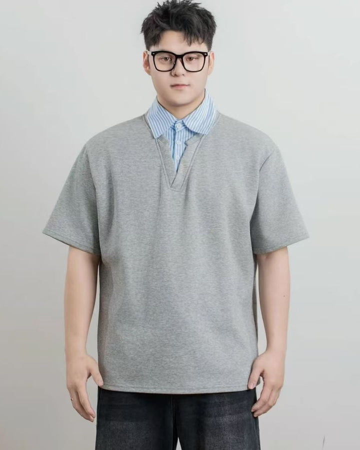 Side view of Contrast Collar Polo T-Shirt