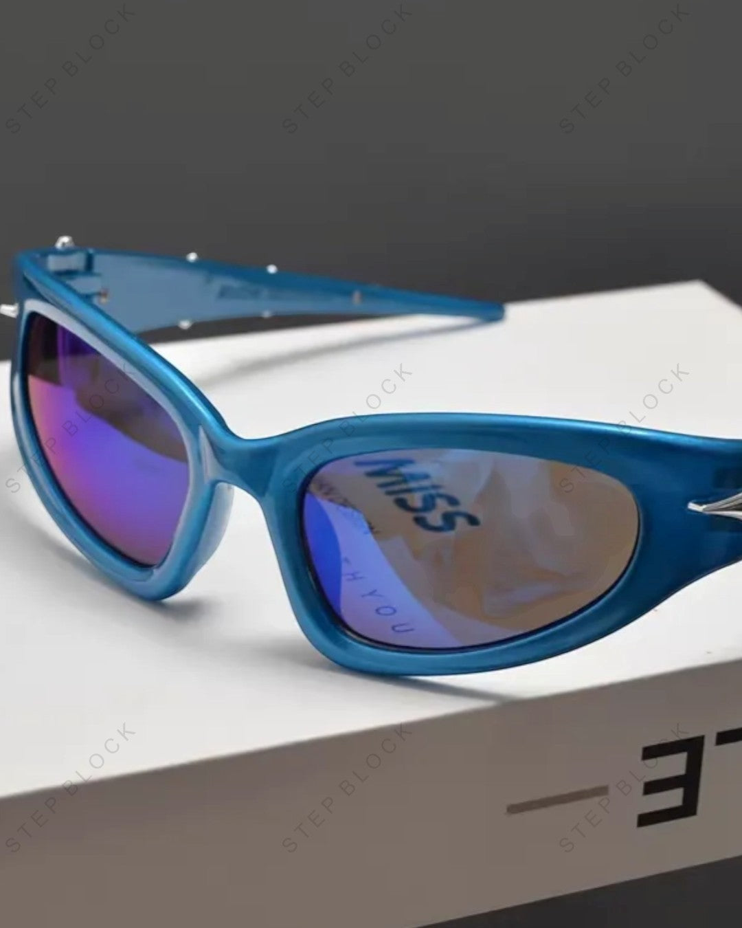 STEP BLOCK AC180 Slim Oval Y2K Sunglasses