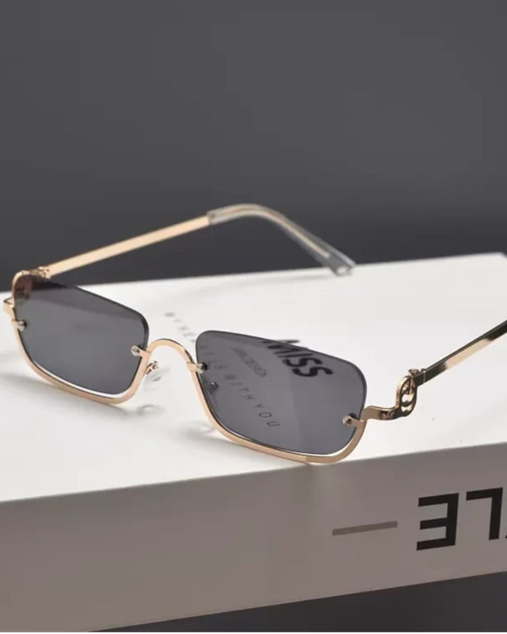 Additional detail view of Slim Square Tinted Sunglasses