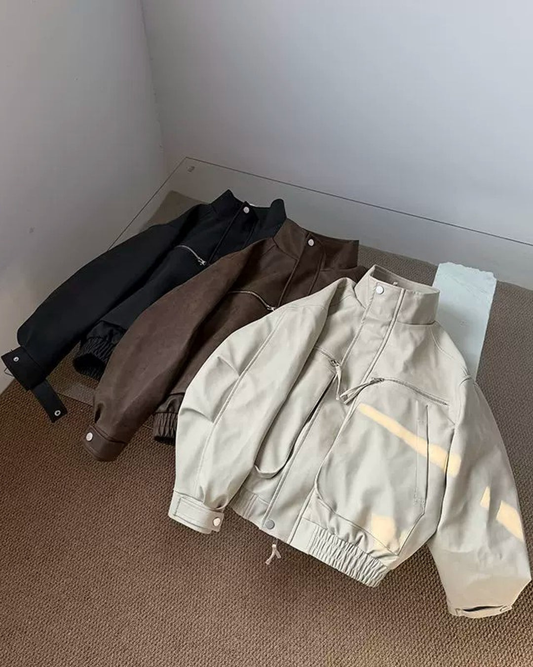 Additional product image of Washed Multi-Zipper Flight Jacket
